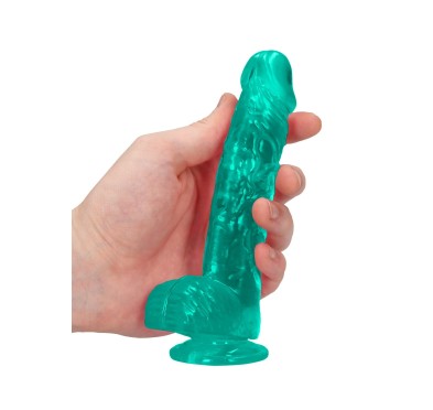 Zielone dildo do penetracji pochwy i anusa 17 cm